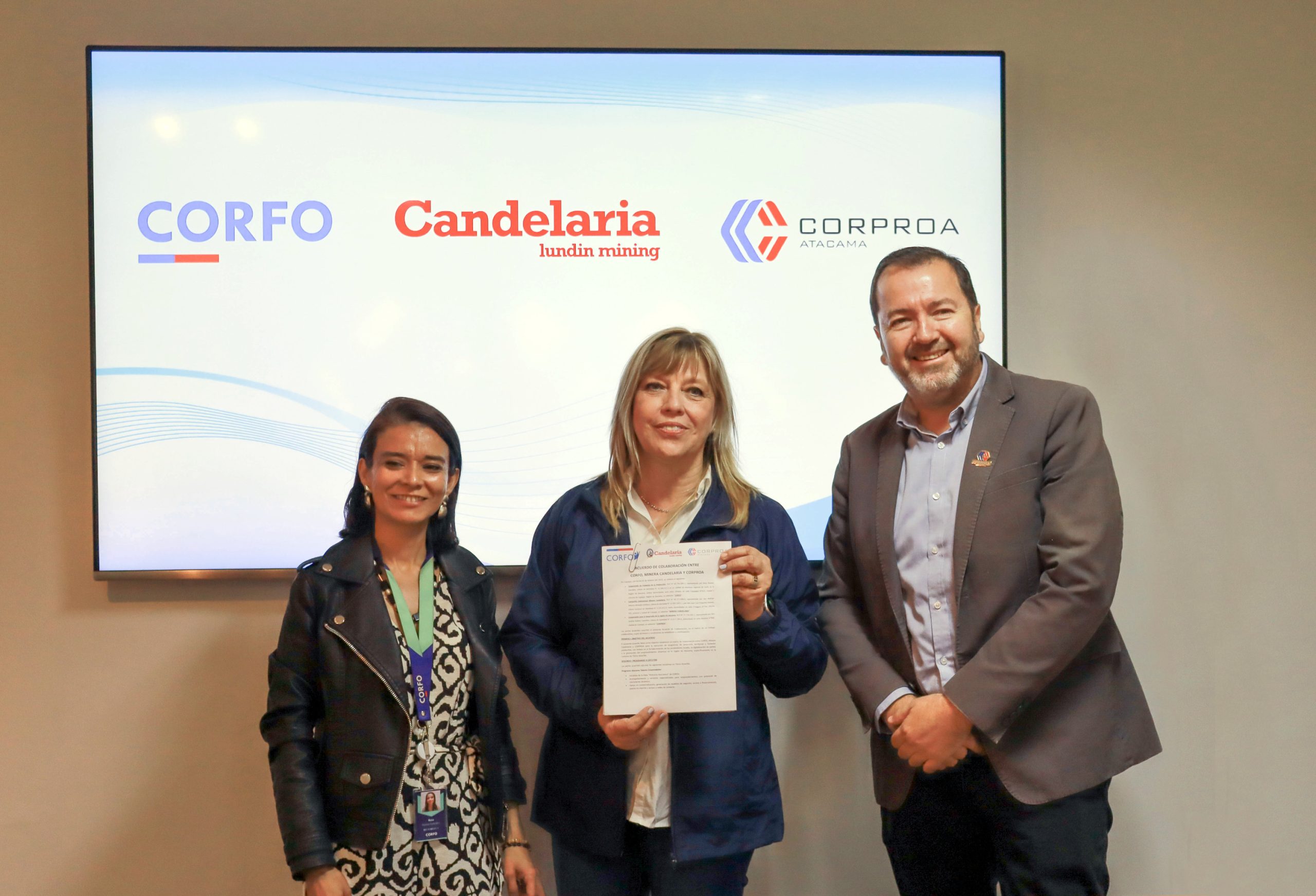 Candelaria, Corfo y CORPROA firman acuerdo de colaboración para impulsar el fomento productivo